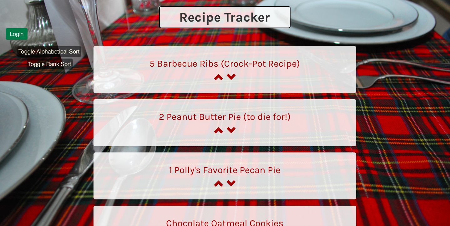 Recipe Tracker